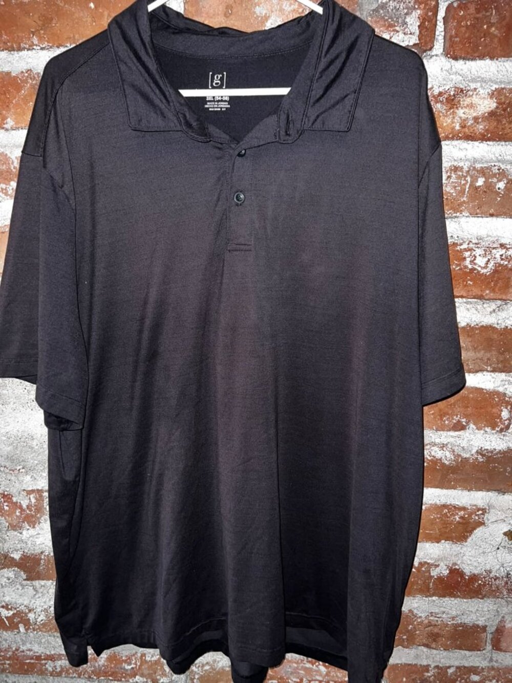George Men's Black Short Sleeve Performance Polo Shirt Size 3XL (54-56)